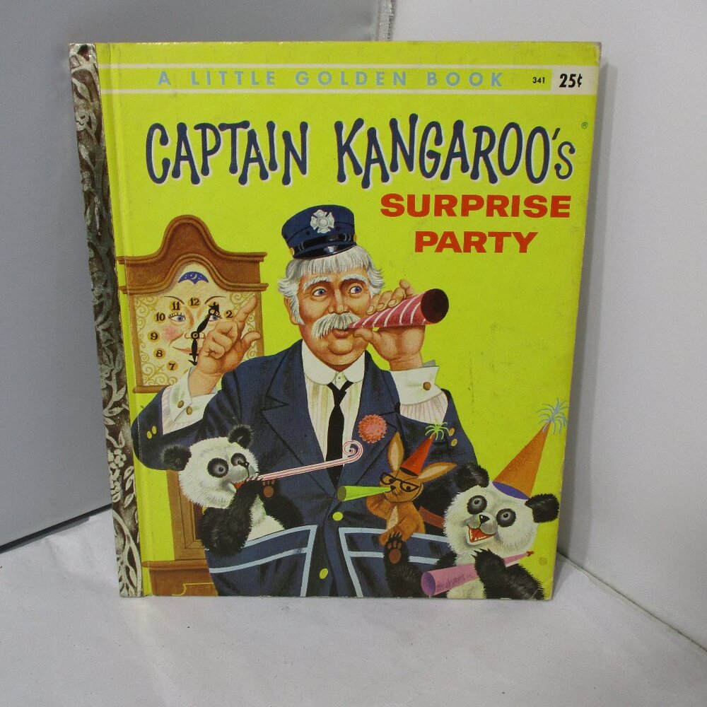 Vintage 1956  Childrens Little Golden Book Captain Kangaroo's Surprise Party